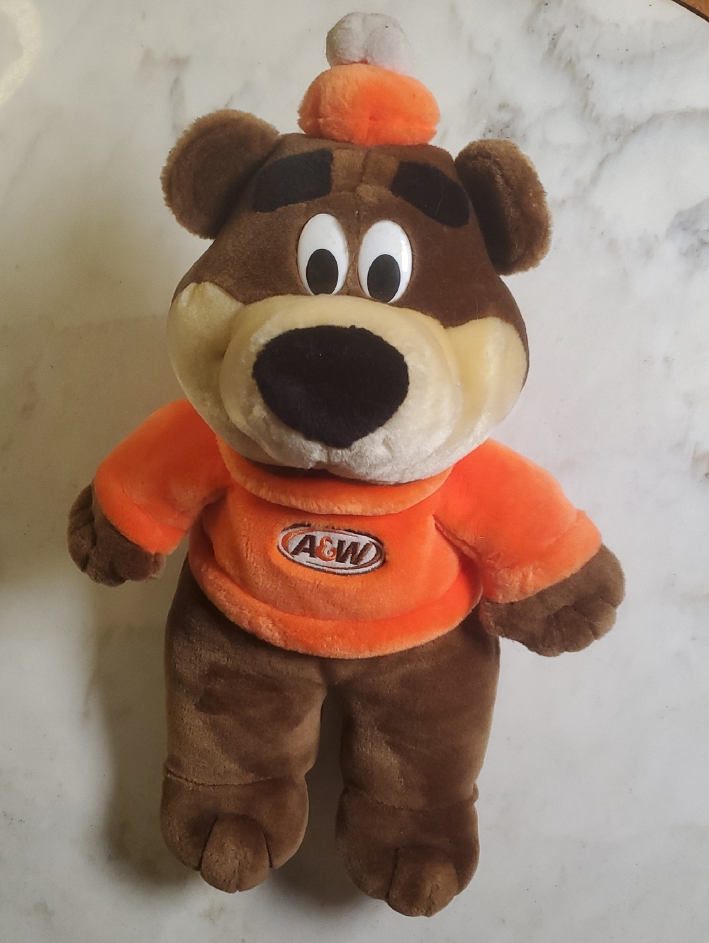 Vintage A&W Rooty the Great Root Bear Plush – 17” Rare Large Size